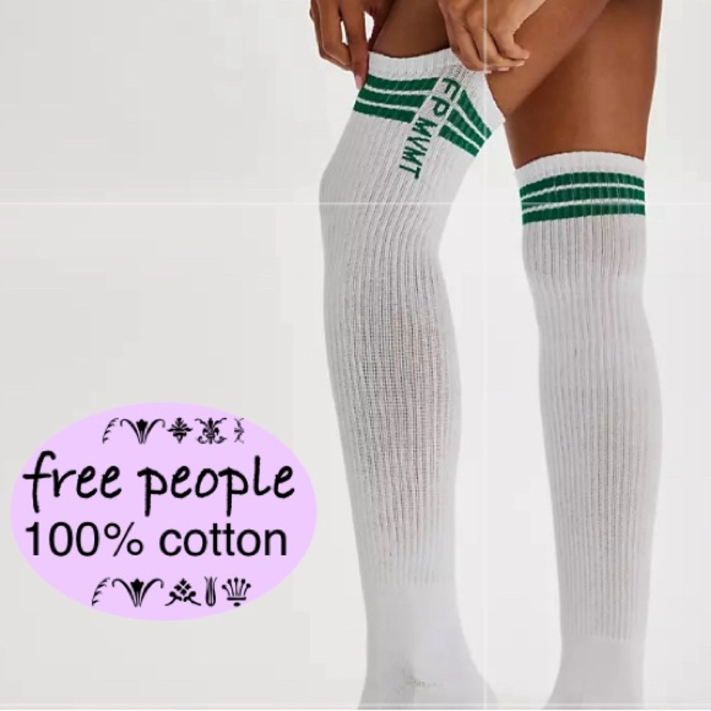 NWT FREE PEOPLE MOVEMENT RACE PACE STRIPE SCRUNCH SOCKS